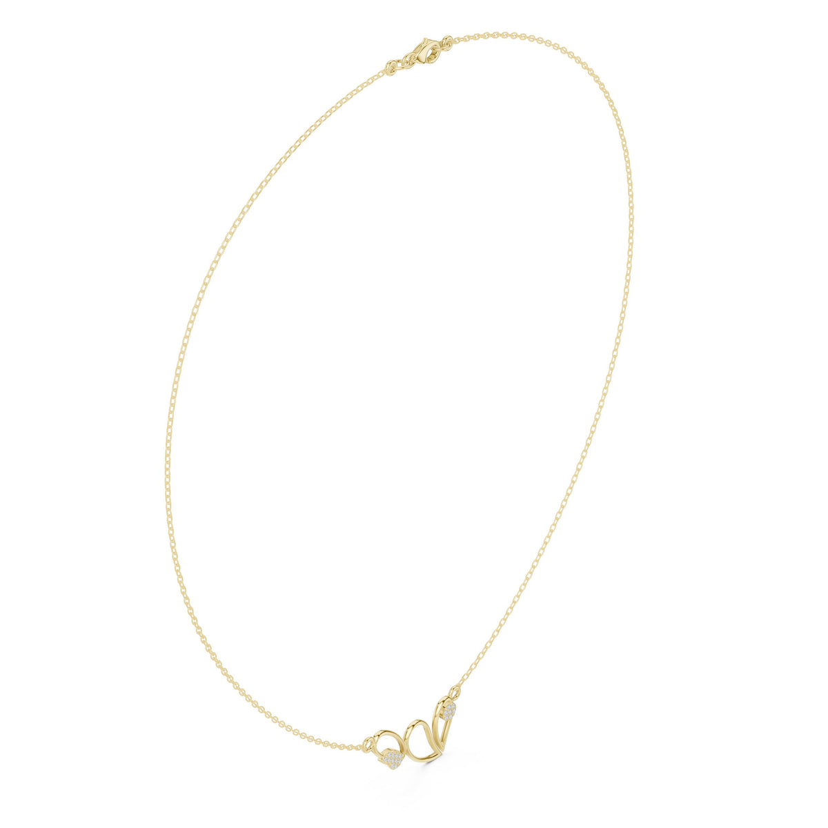 Open Loop Pave Diamond Necklace