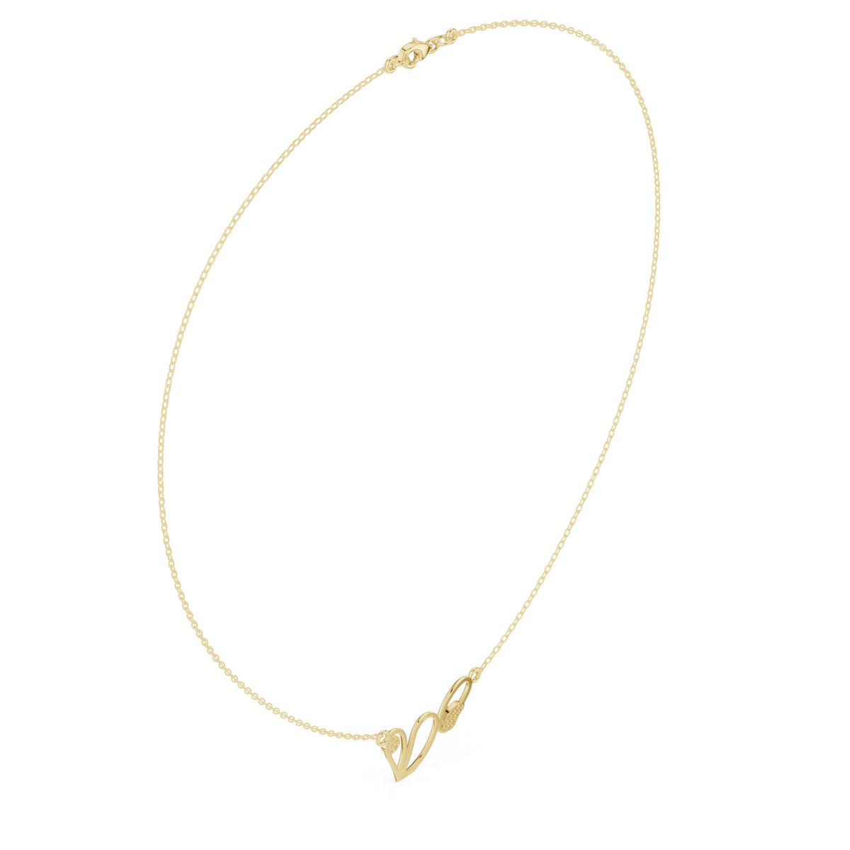 Open Loop Pave Diamond Necklace