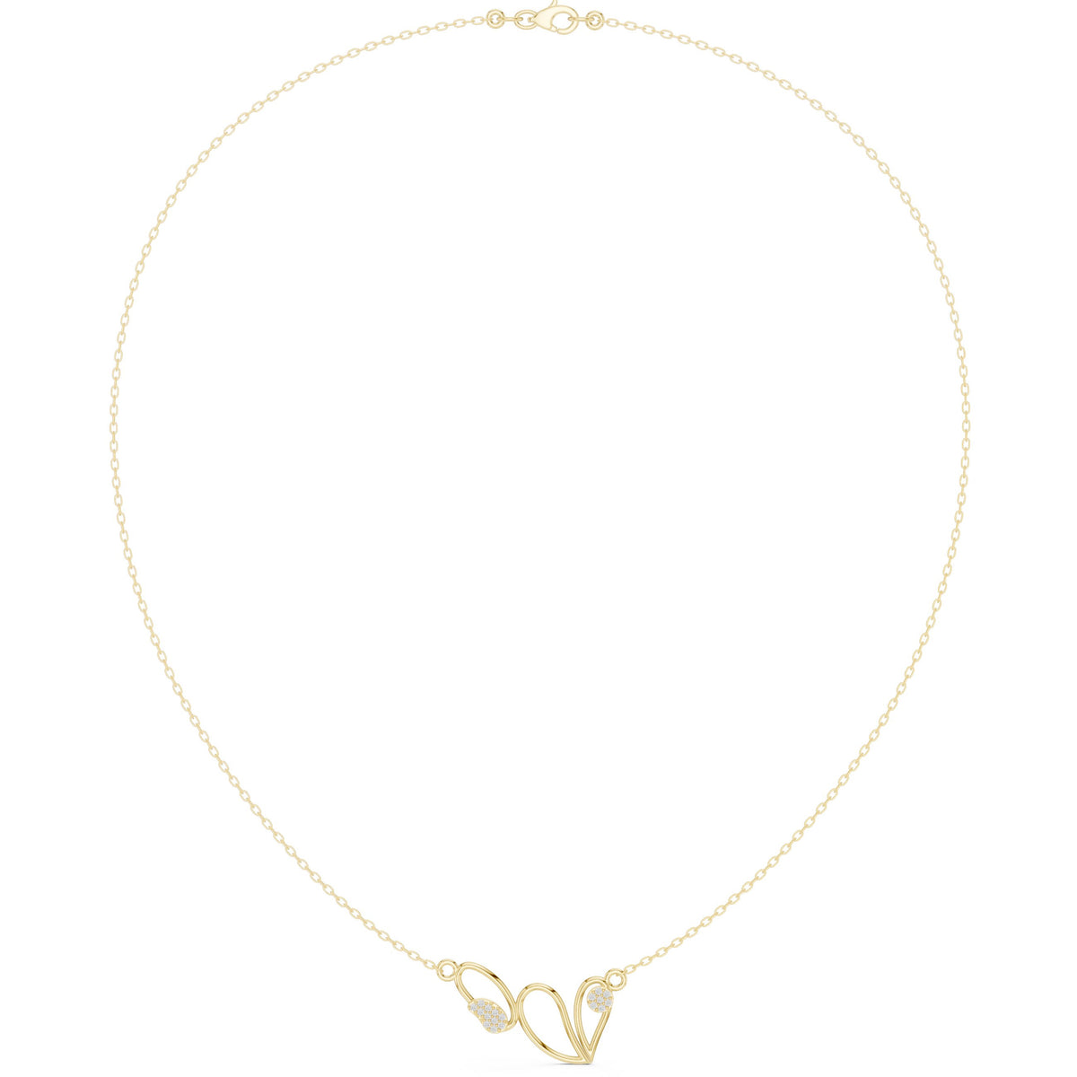 Open Loop Pave Diamond Necklace