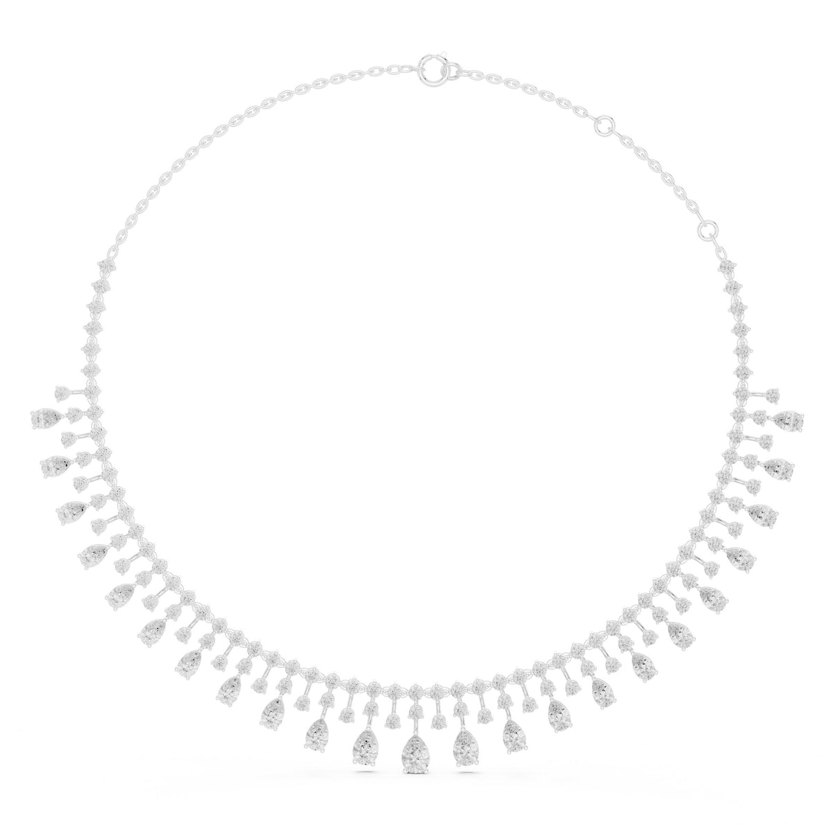 عقد بأهداب من ألماس الكمثرى المتدرّج in White Gold - VYKA Diamonds