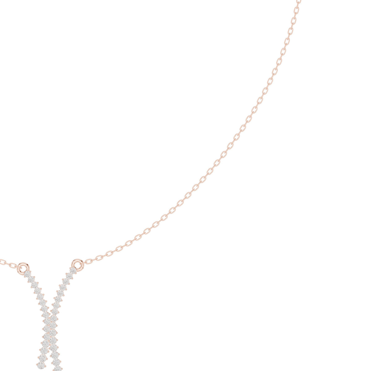 Pave Crossover Y-Drop Diamond Necklace