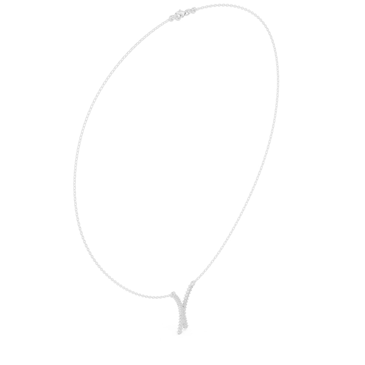 Pave Crossover Y-Drop Diamond Necklace