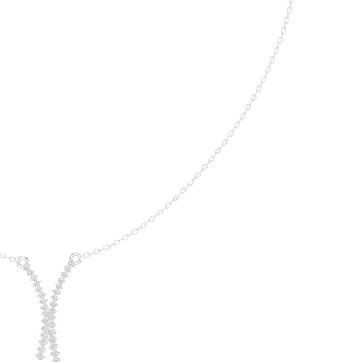 Pave Crossover Y-Drop Diamond Necklace