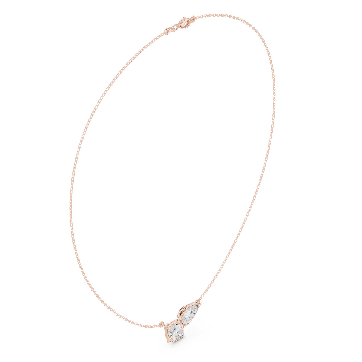 Double Pear Toi-et-Moi Diamond Necklace