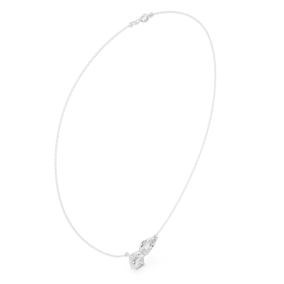 Double Pear Toi-et-Moi Diamond Necklace