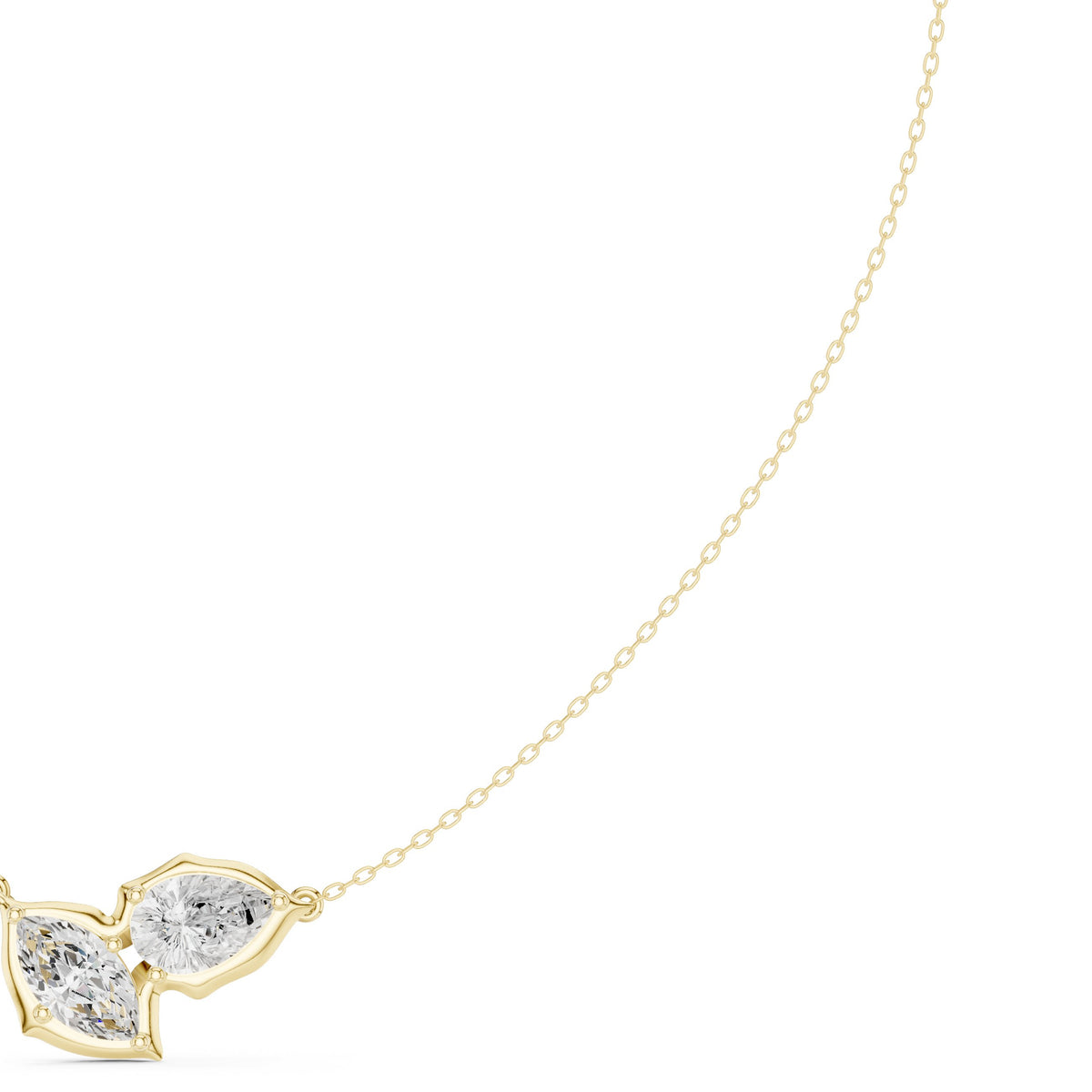 Double Pear Toi-et-Moi Diamond Necklace