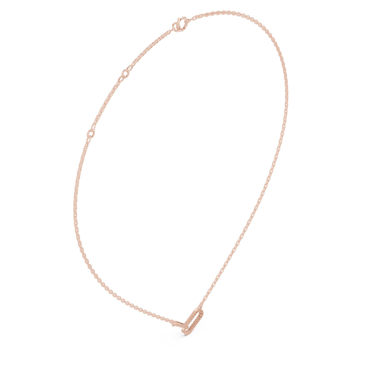 Interlocking Pave Link Diamond Necklace