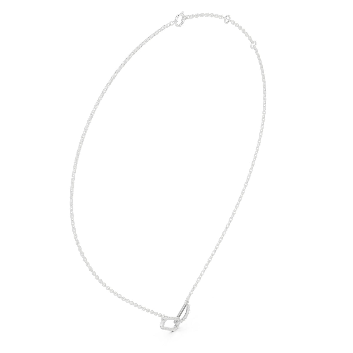 Interlocking Pave Link Diamond Necklace