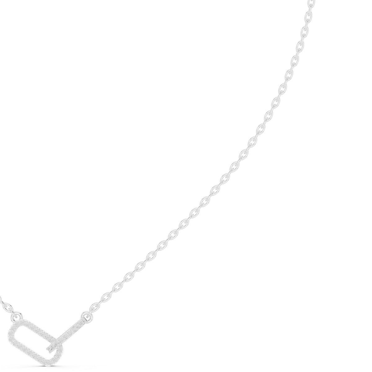 Interlocking Pave Link Diamond Necklace