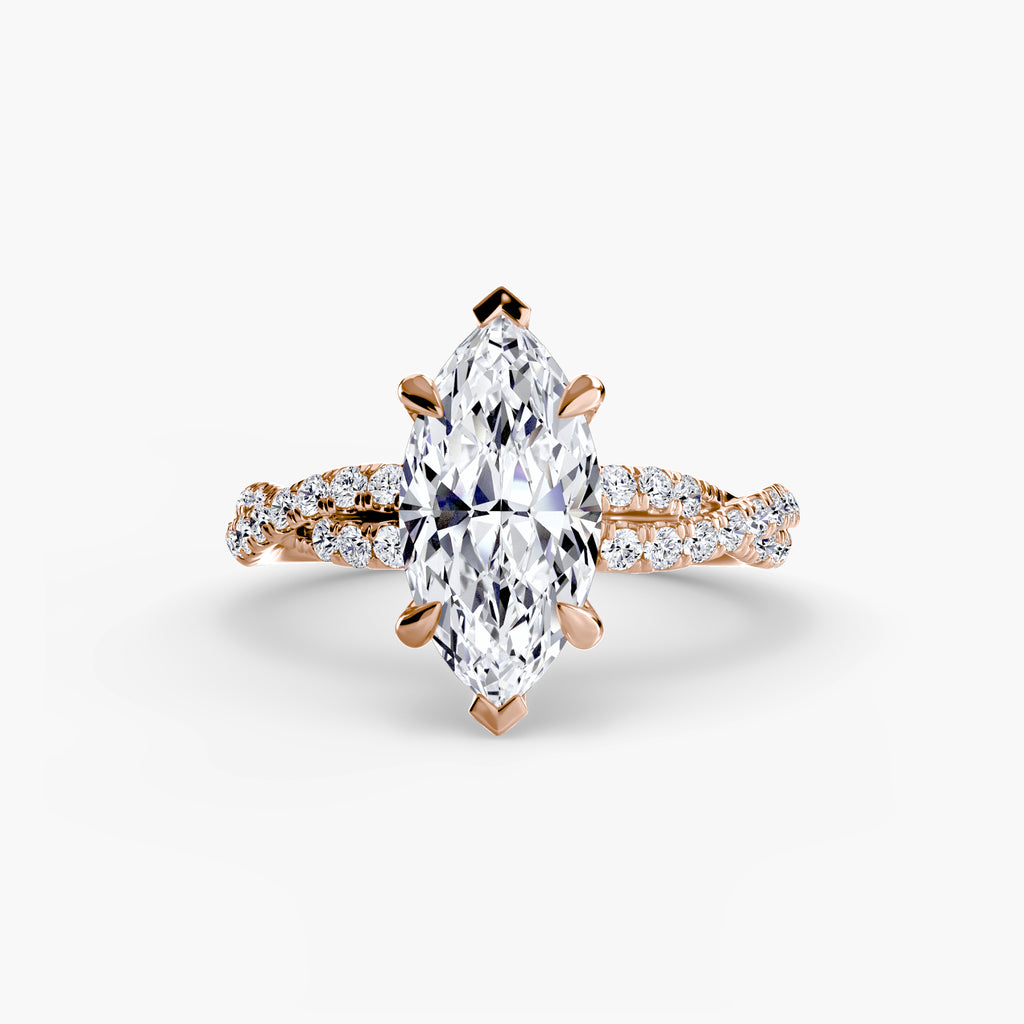 The Twisted Pavé Solitaire - VYKA Diamonds