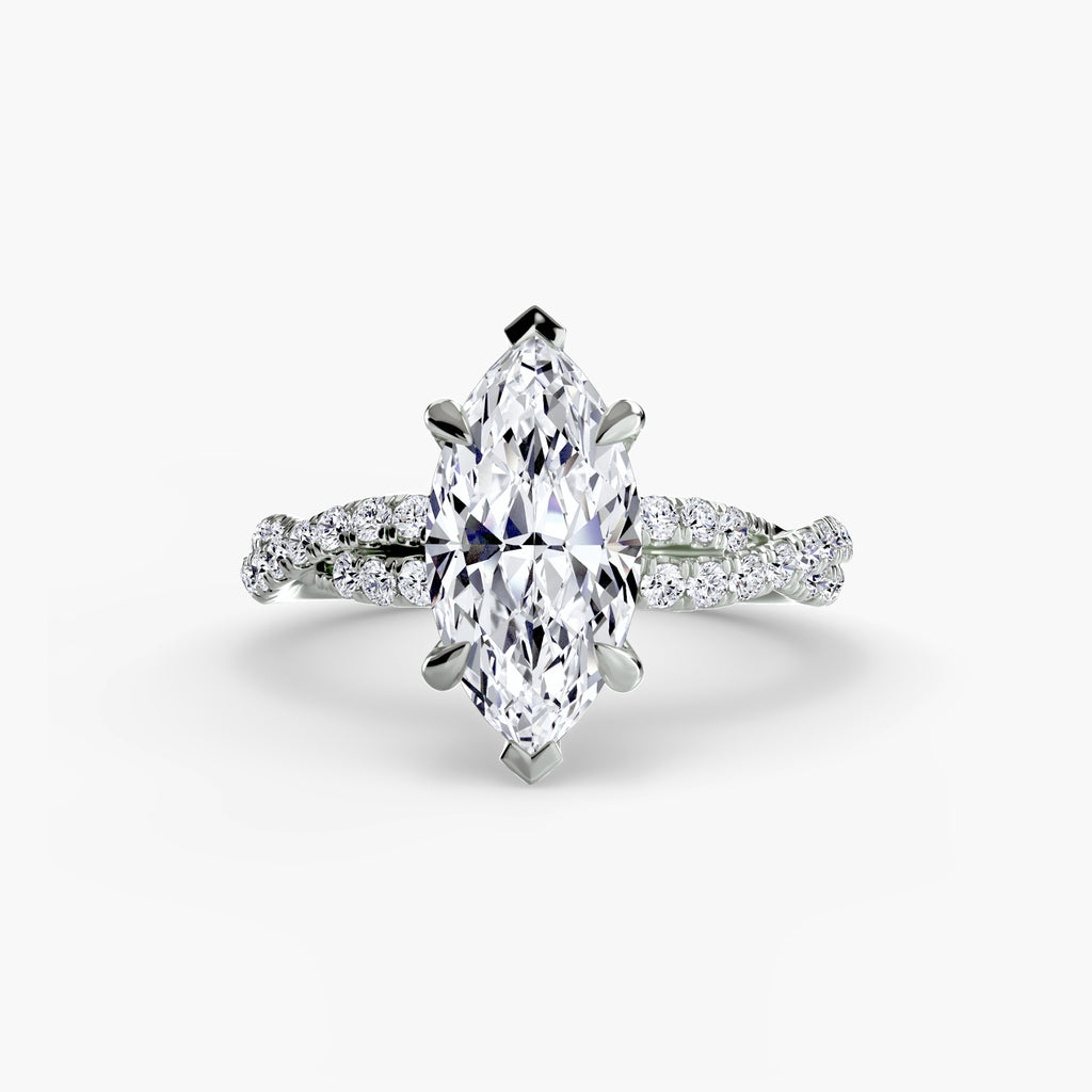 The Twisted Pavé Solitaire - VYKA Diamonds