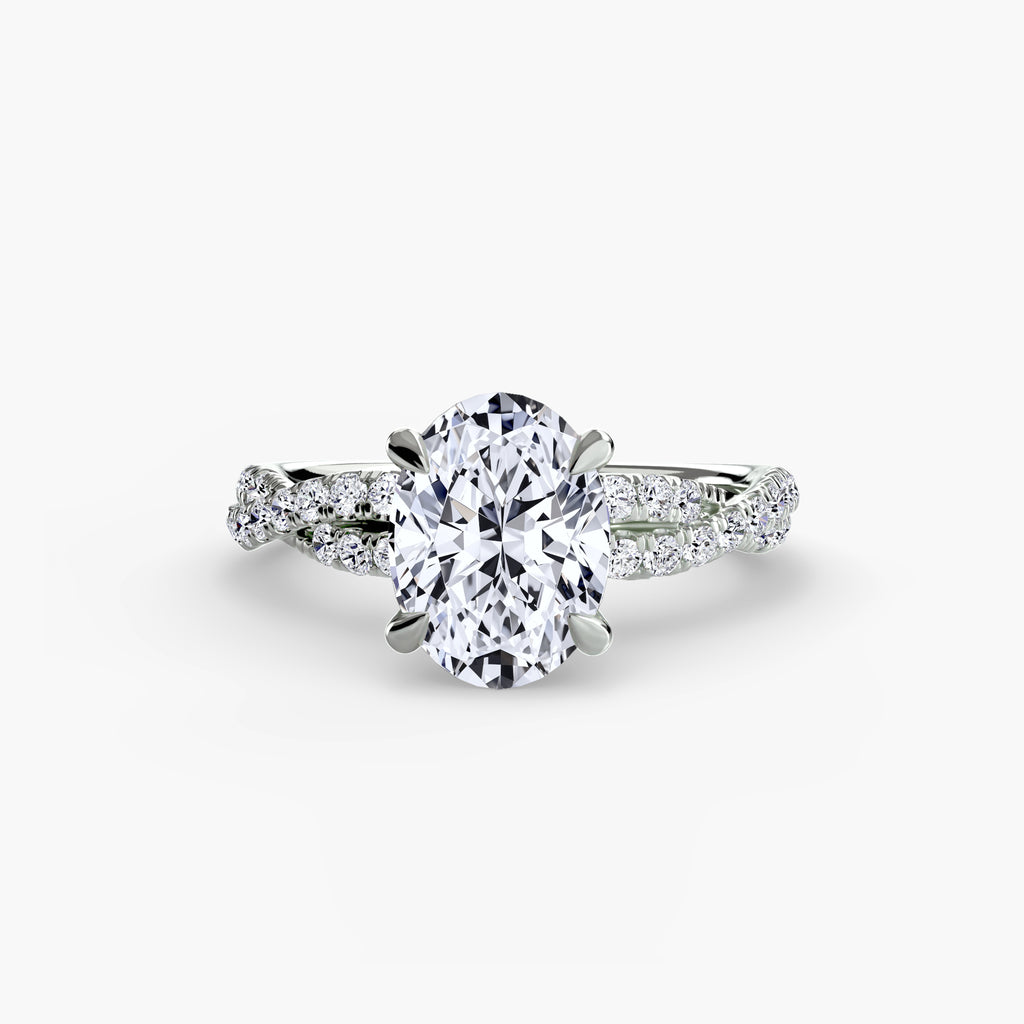 The Twisted Pavé Solitaire - VYKA Diamonds