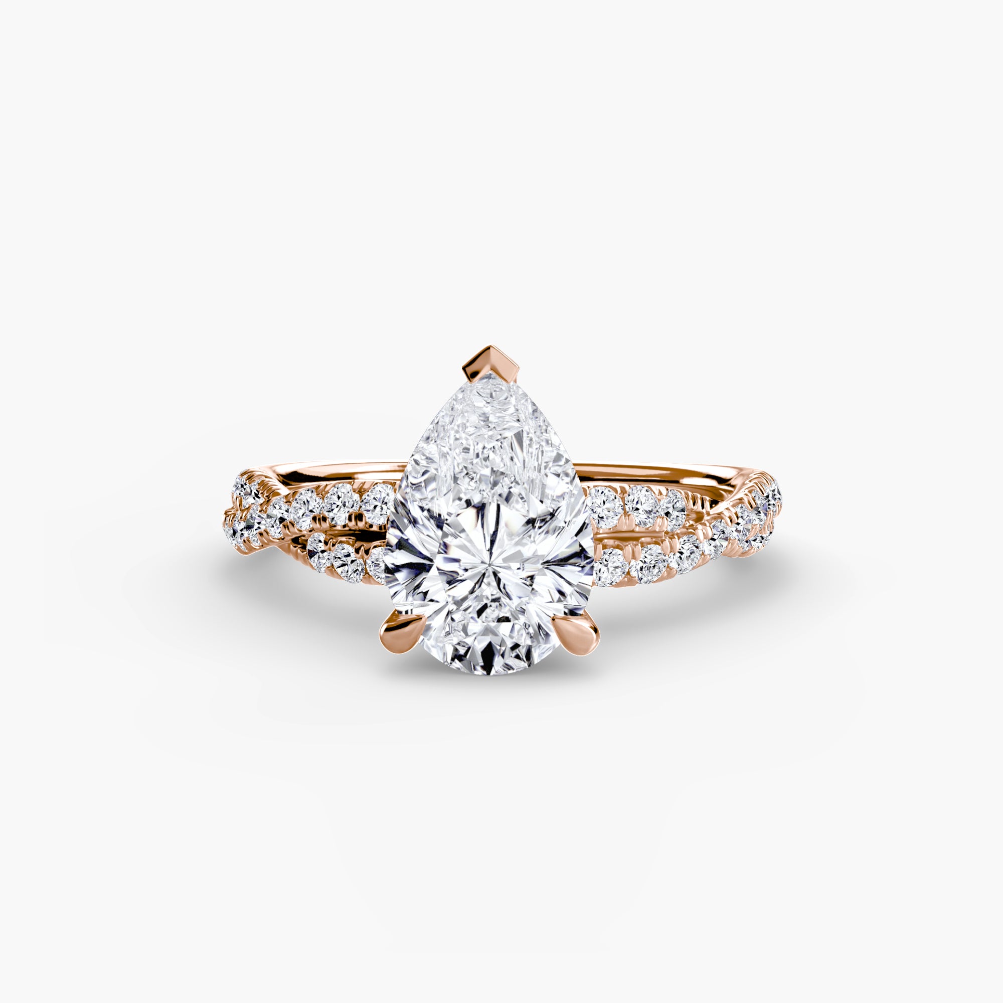 The Twisted Pavé Solitaire - VYKA Diamonds