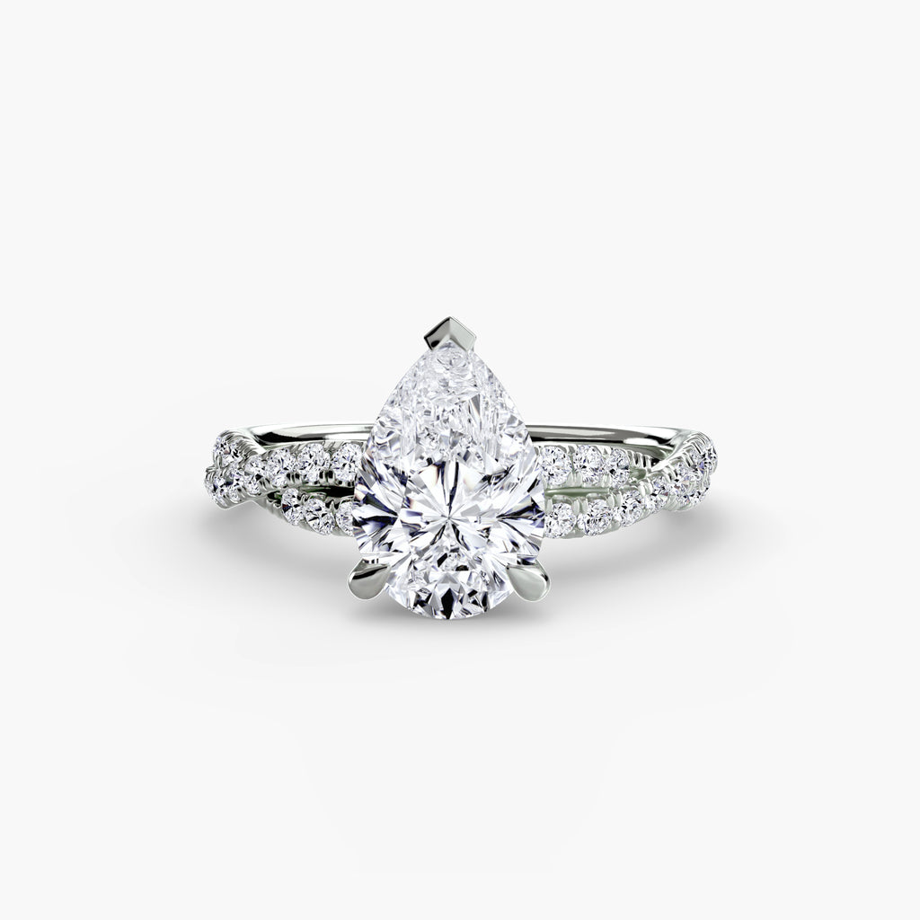 The Twisted Pavé Solitaire - VYKA Diamonds