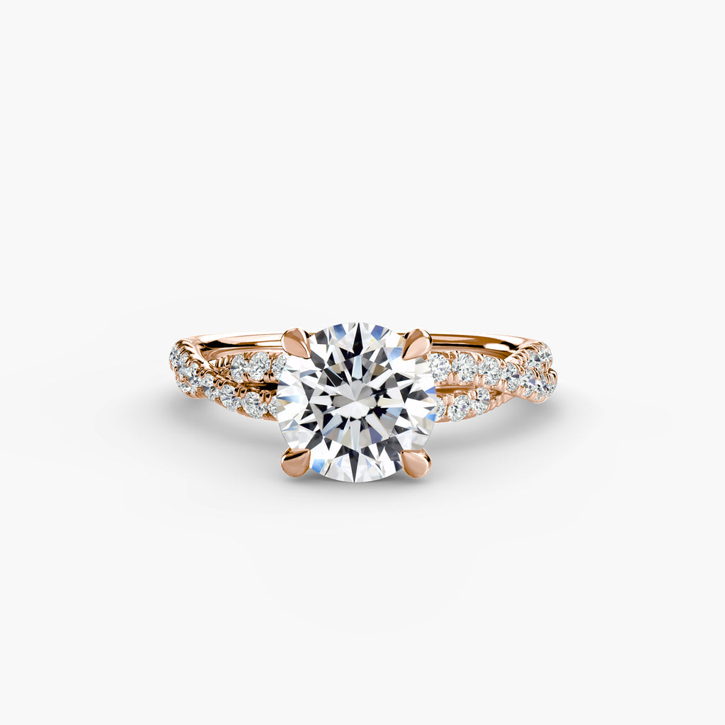 The Twisted Pavé Solitaire - VYKA Diamonds