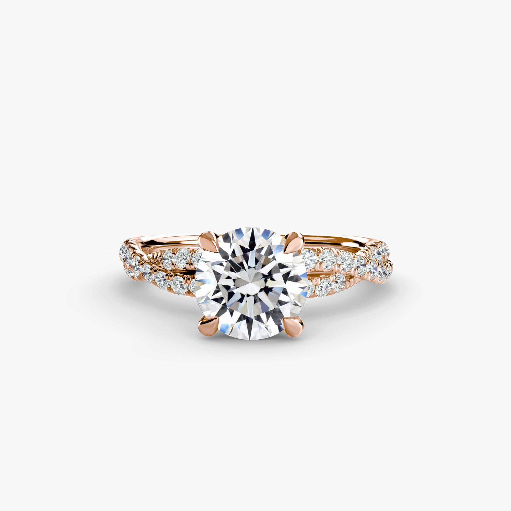 The Twisted Pavé Solitaire - VYKA Diamonds