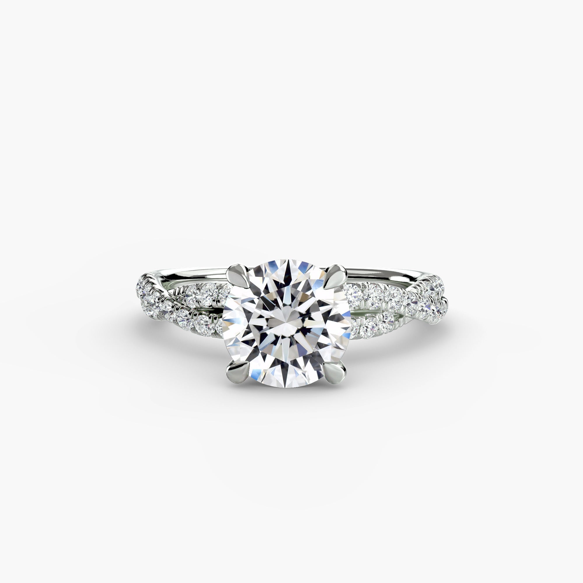 The Twisted Pavé Solitaire - VYKA Diamonds