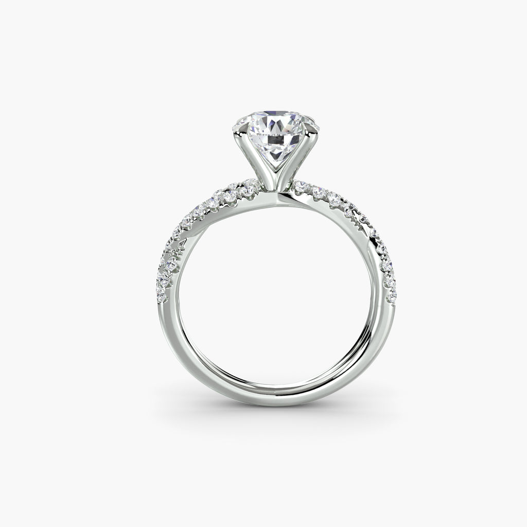 The Twisted Pavé Solitaire - VYKA Diamonds