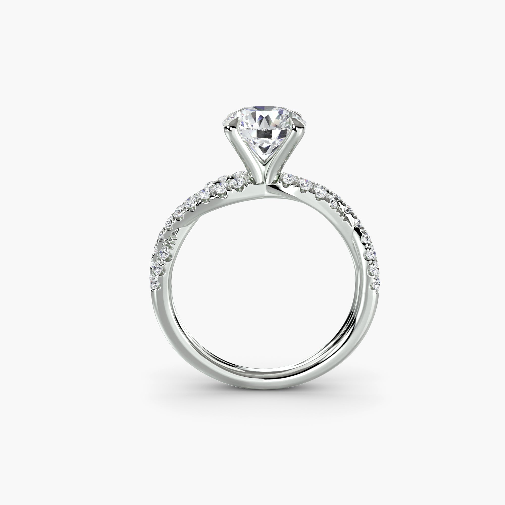 The Twisted Pavé Solitaire - VYKA Diamonds