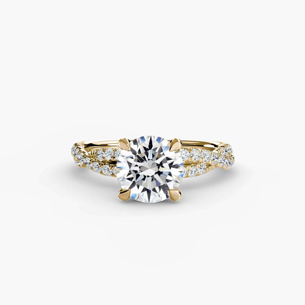The Twisted Pavé Solitaire - VYKA Diamonds