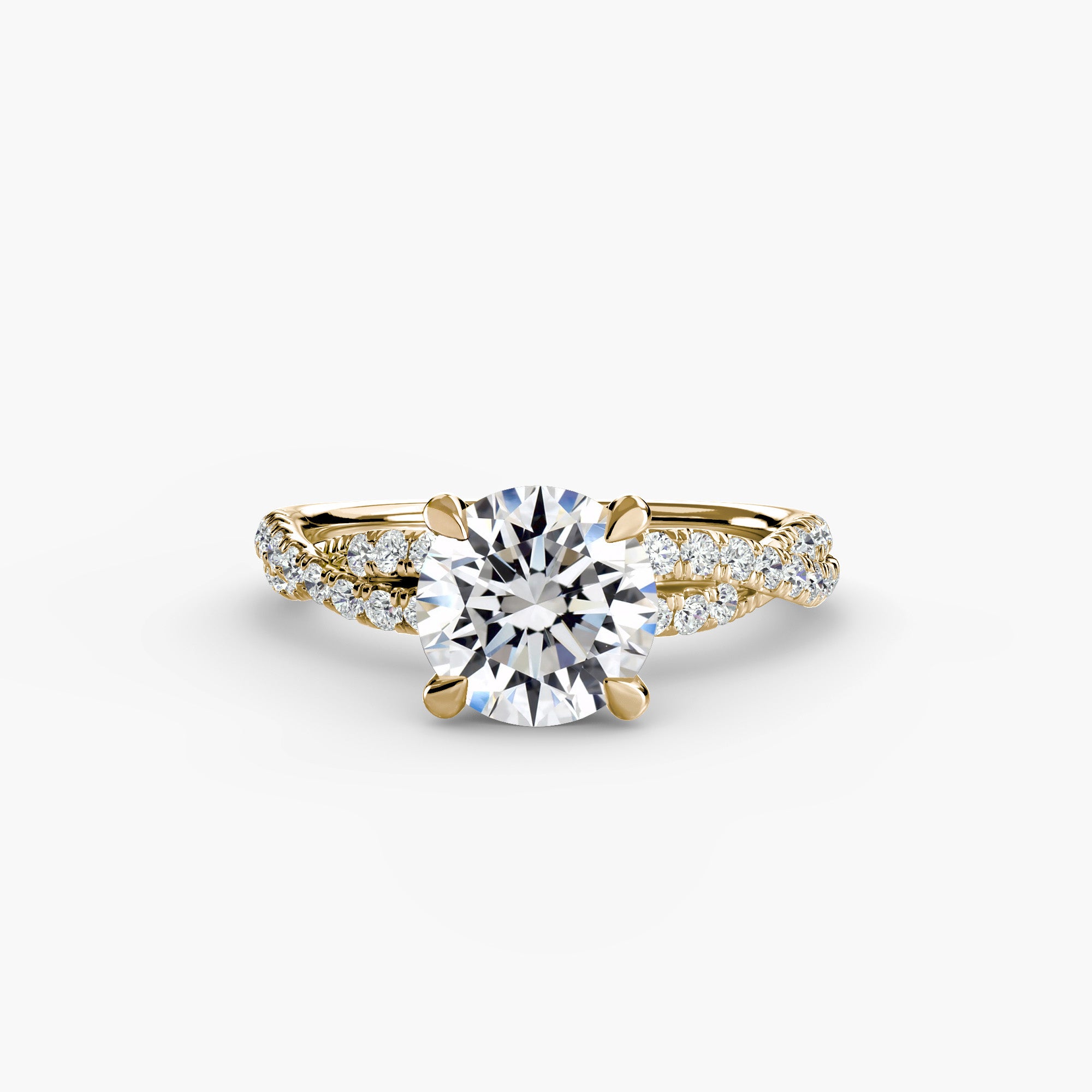 The Twisted Pavé Solitaire - VYKA Diamonds