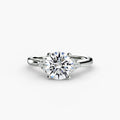 Solitaire with Cluster Shoulders - VYKA Diamonds