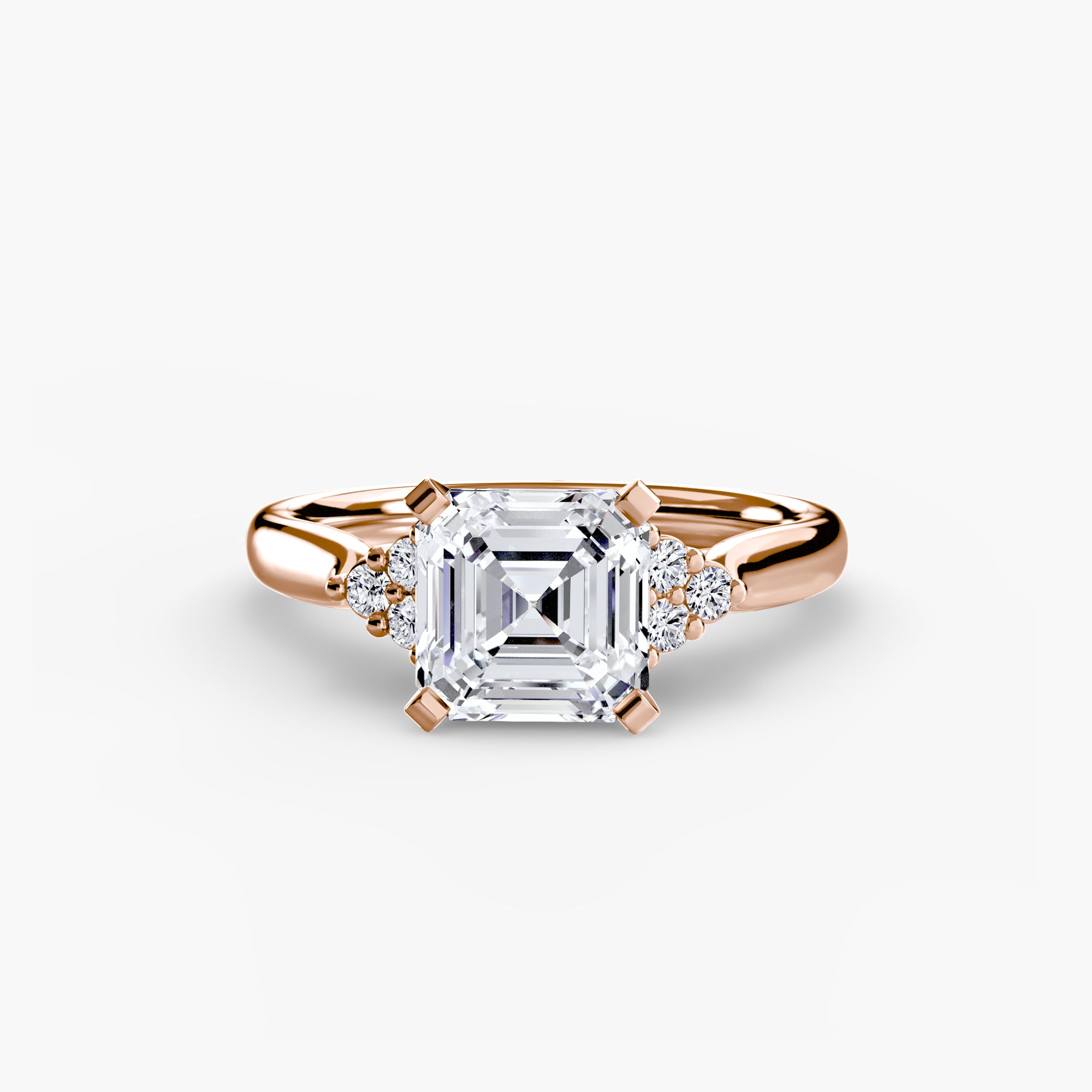 Solitaire with Cluster Shoulders 2 - VYKA Diamonds