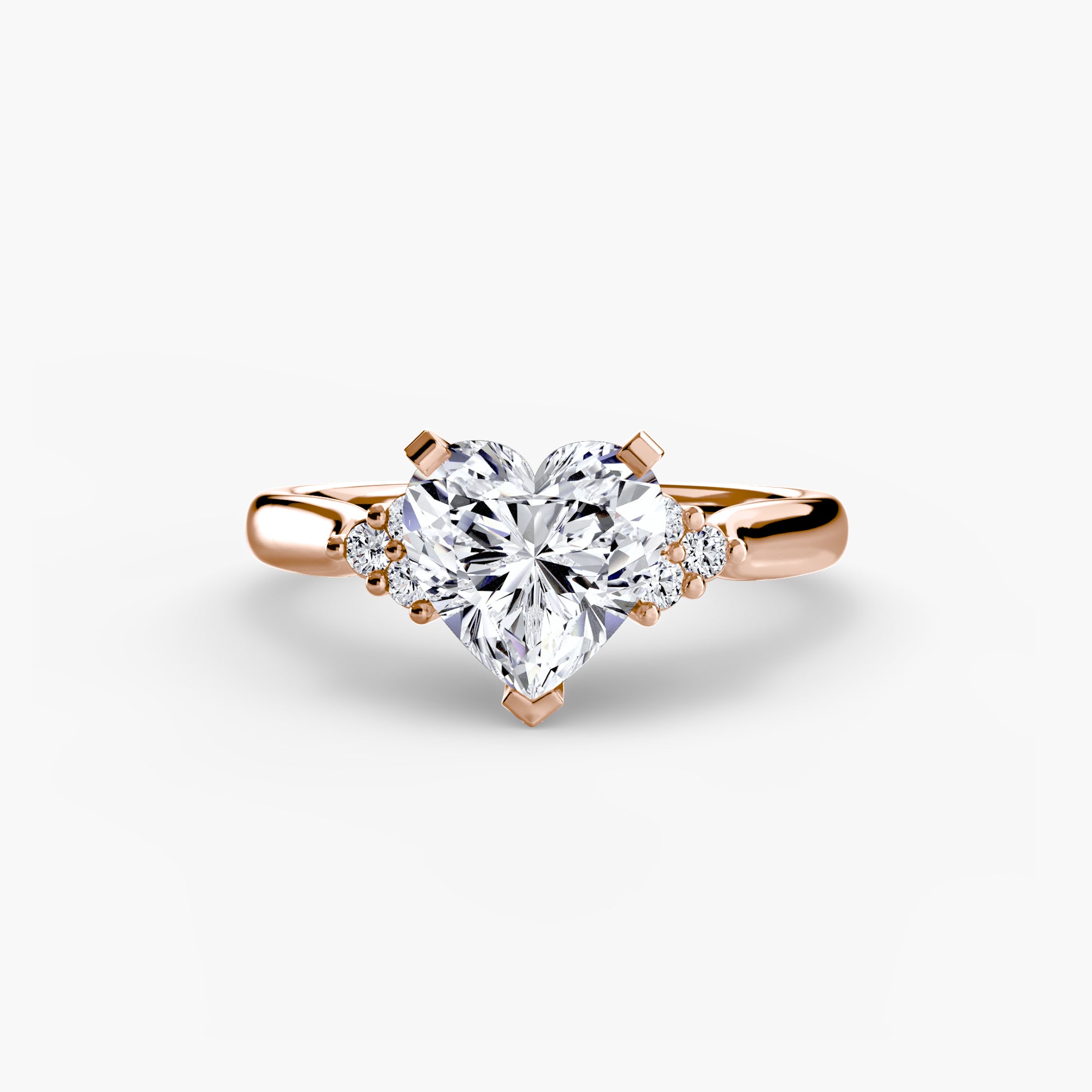 Solitaire with Cluster Shoulders 2 - VYKA Diamonds