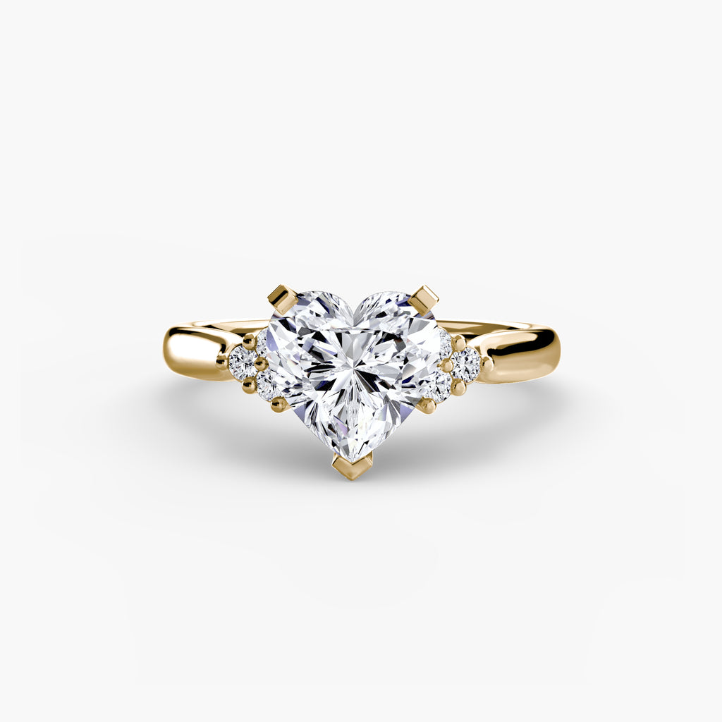 Solitaire with Cluster Shoulders 2 - VYKA Diamonds