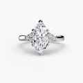 Solitaire with Cluster Shoulders 2 - VYKA Diamonds