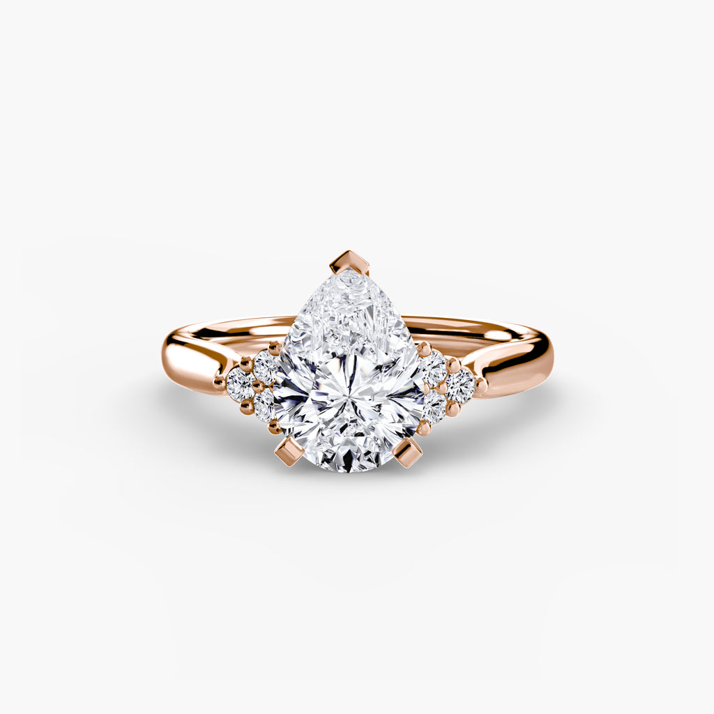 Solitaire with Cluster Shoulders 2 - VYKA Diamonds