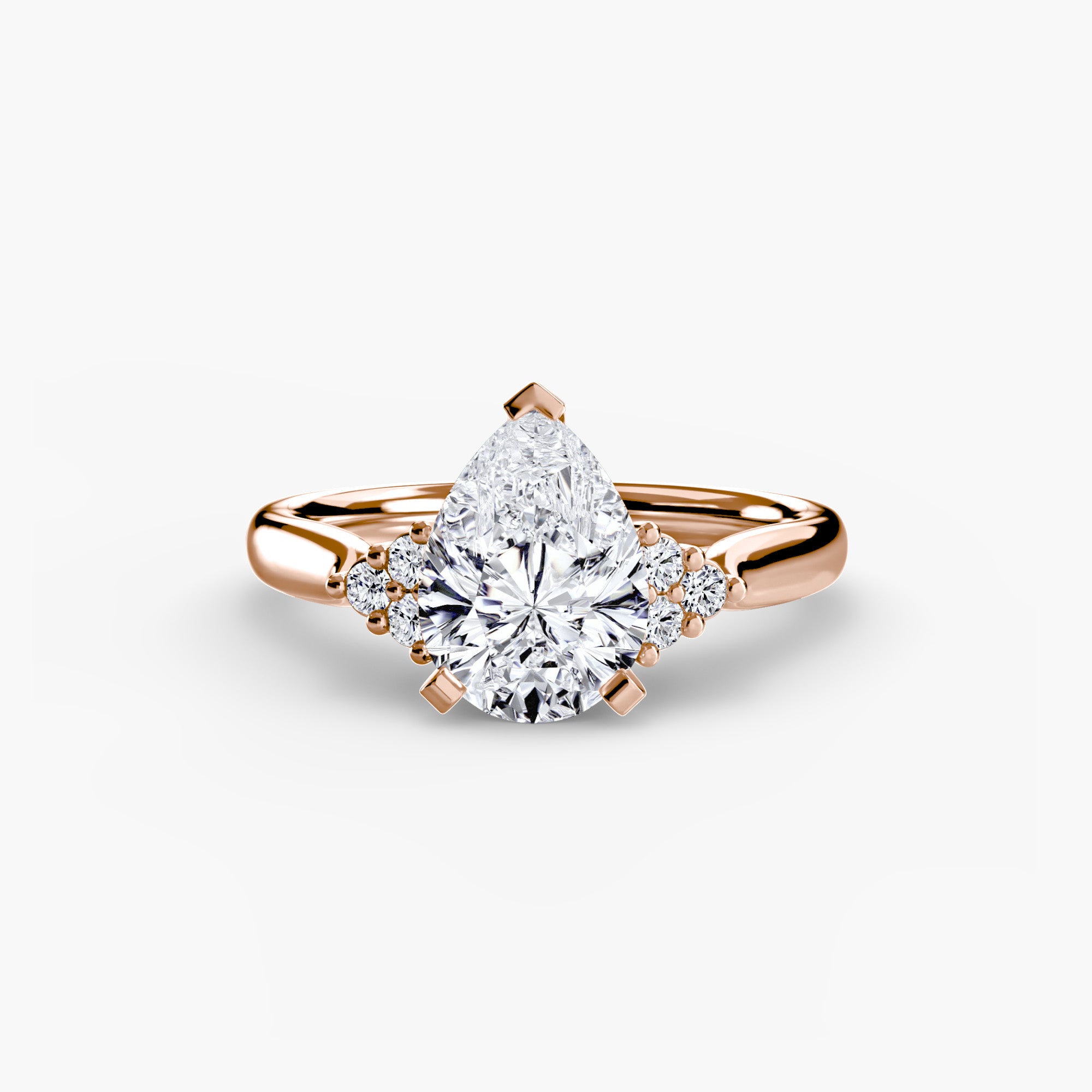 Solitaire with Cluster Shoulders 2 - VYKA Diamonds