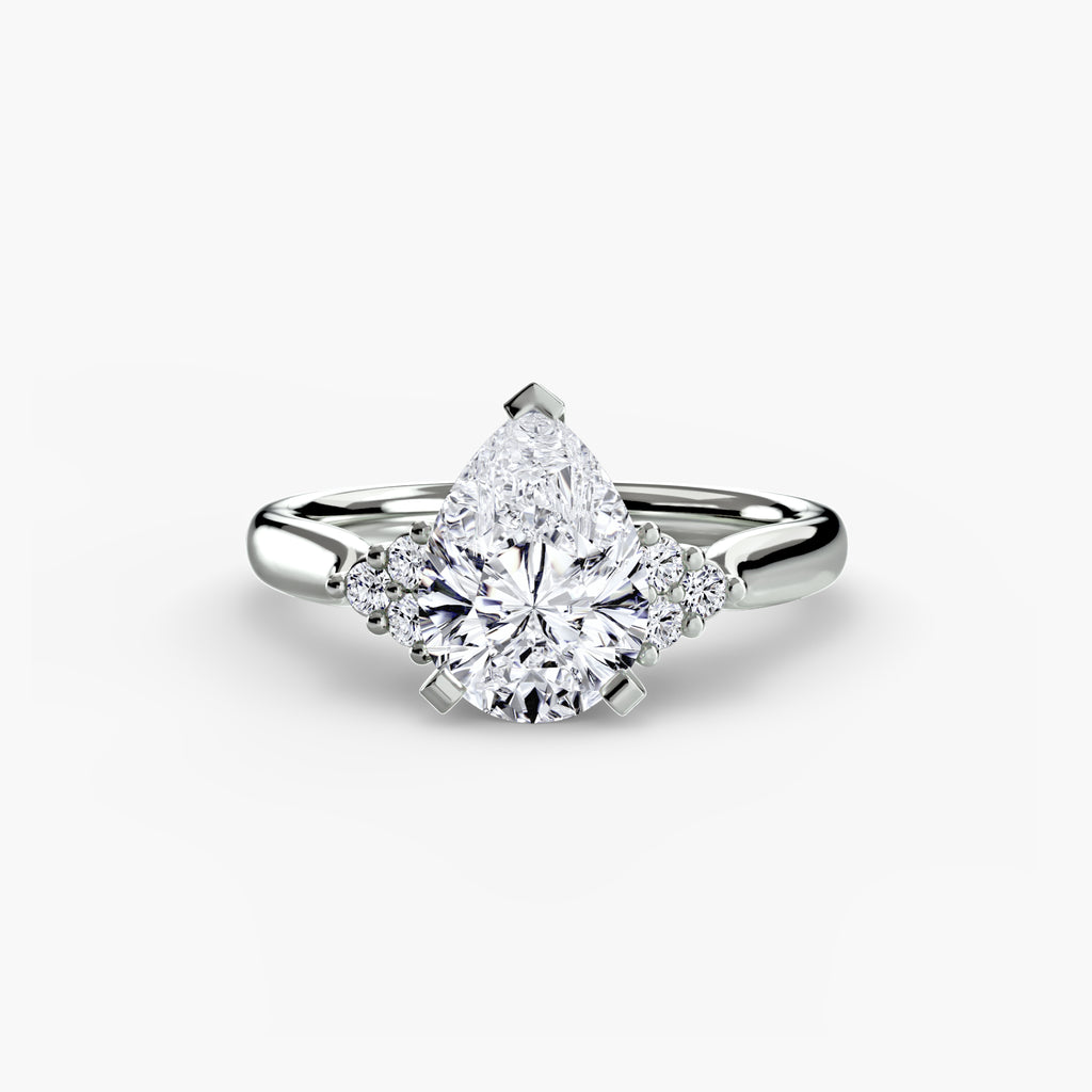 Solitaire with Cluster Shoulders 2 - VYKA Diamonds