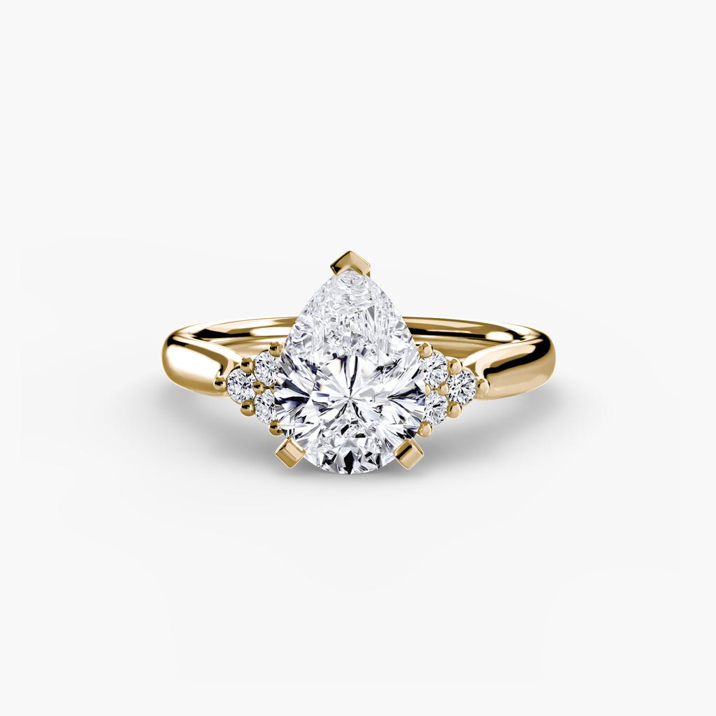 Solitaire with Cluster Shoulders 2 - VYKA Diamonds