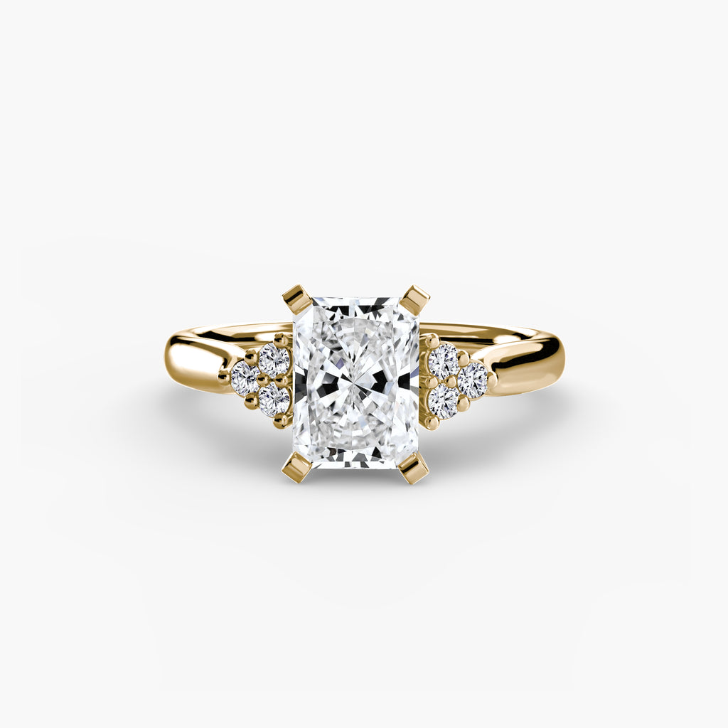 Solitaire with Cluster Shoulders 2 - VYKA Diamonds
