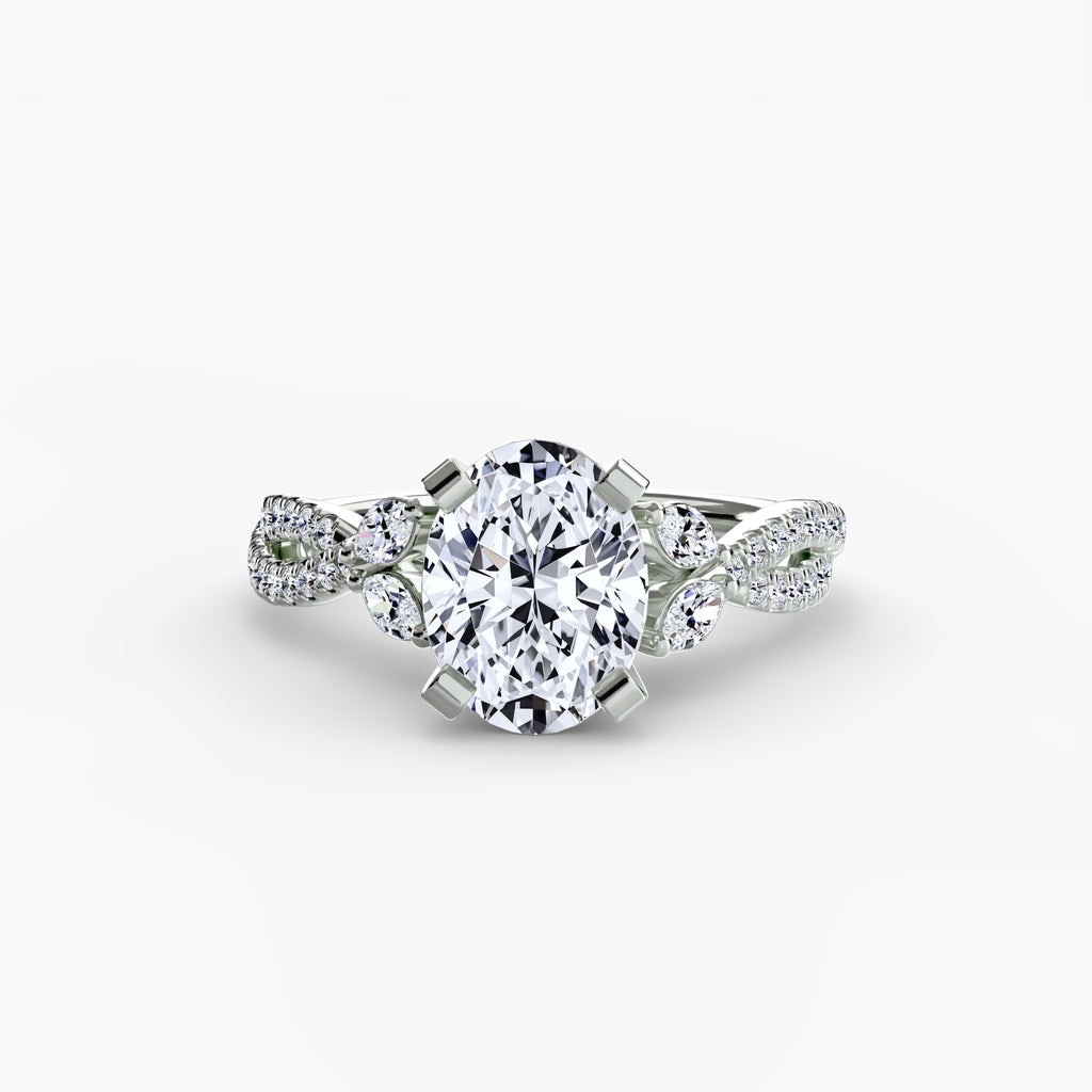 The Twist Pavé Ring - diamond engagement ring - VYKA Diamonds
