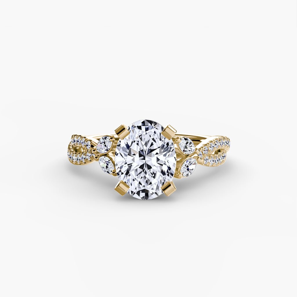 The Twist Pavé Ring - diamond engagement ring - VYKA Diamonds