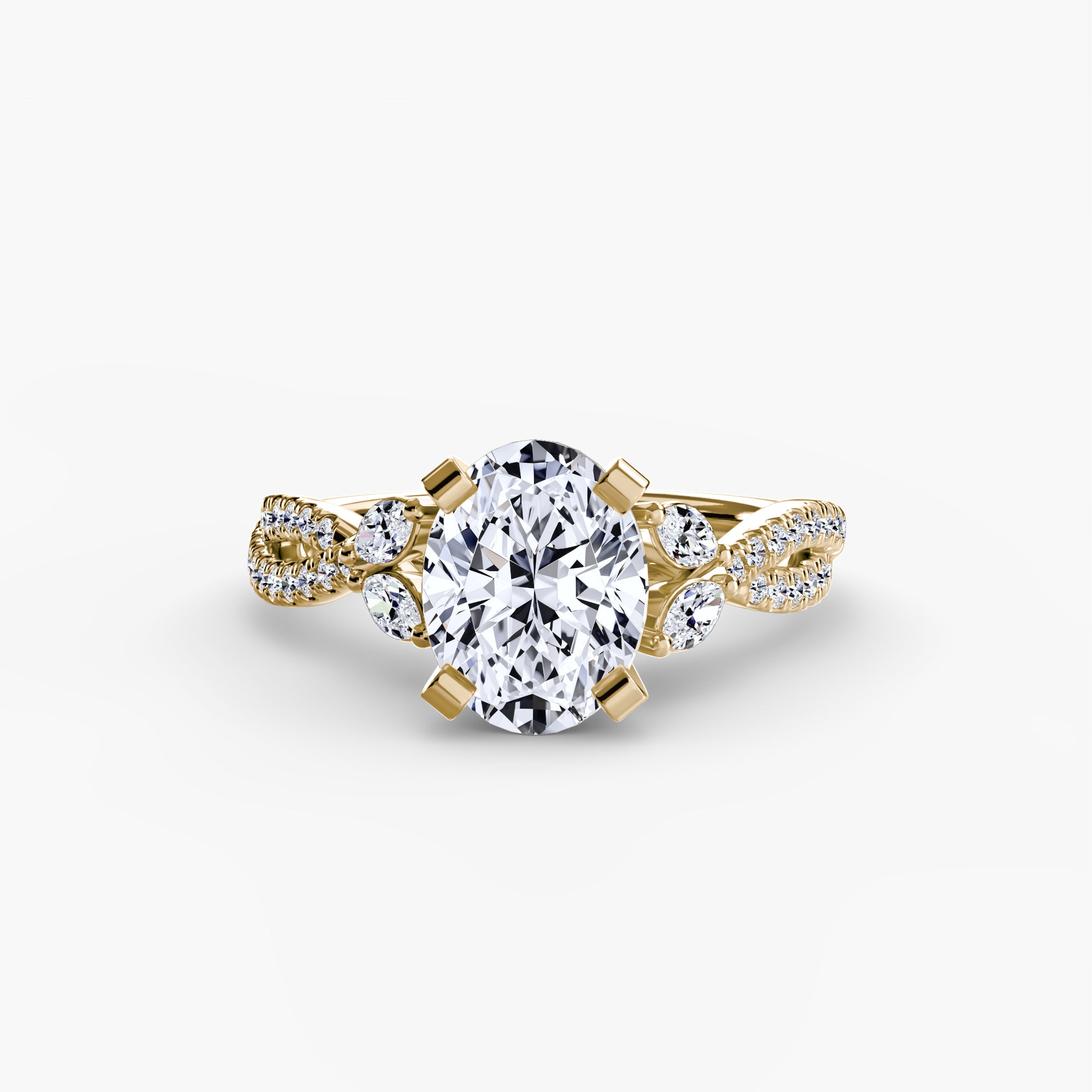 The Twist Pavé Ring - diamond engagement ring - VYKA Diamonds
