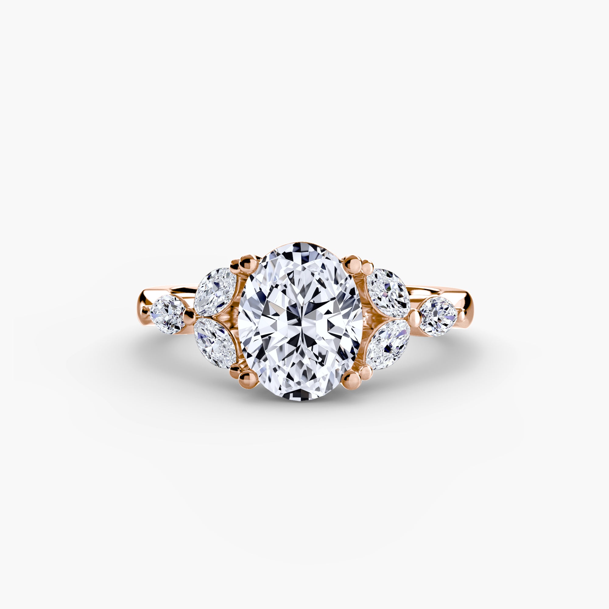 The Shoulder Cluster Ring - diamond engagement ring - VYKA Diamonds