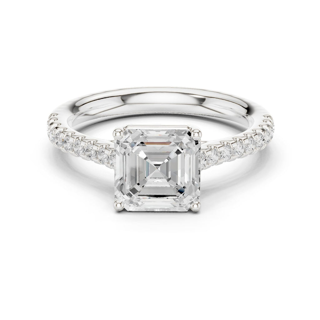 Ascending Channel Set Diamond Engagement Ring