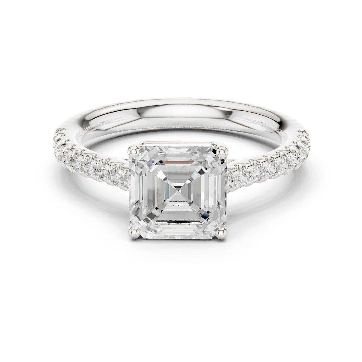 Ascending Channel Set Diamond Engagement Ring