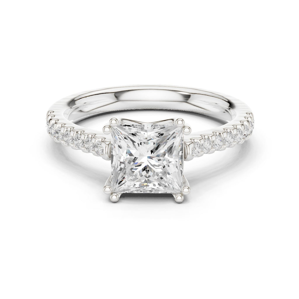 Brilliant Halo Diamond Engagement Ring