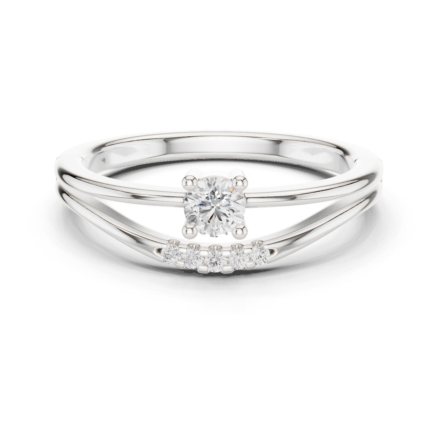 Pearl Halo Diamond Engagement Ring