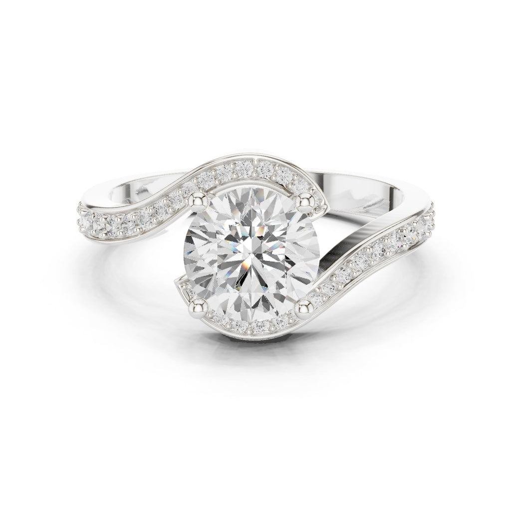 Amber Tapered Diamond Engagement Ring
