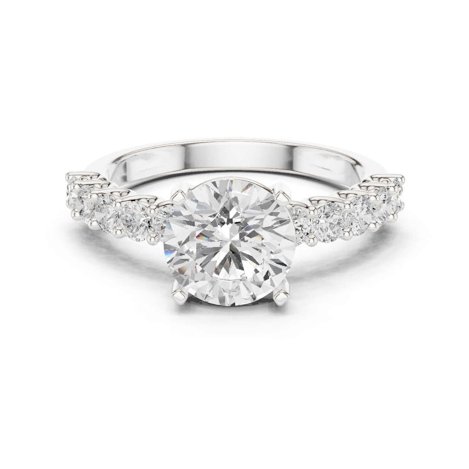 Ethereal Side Stone Diamond Engagement Ring
