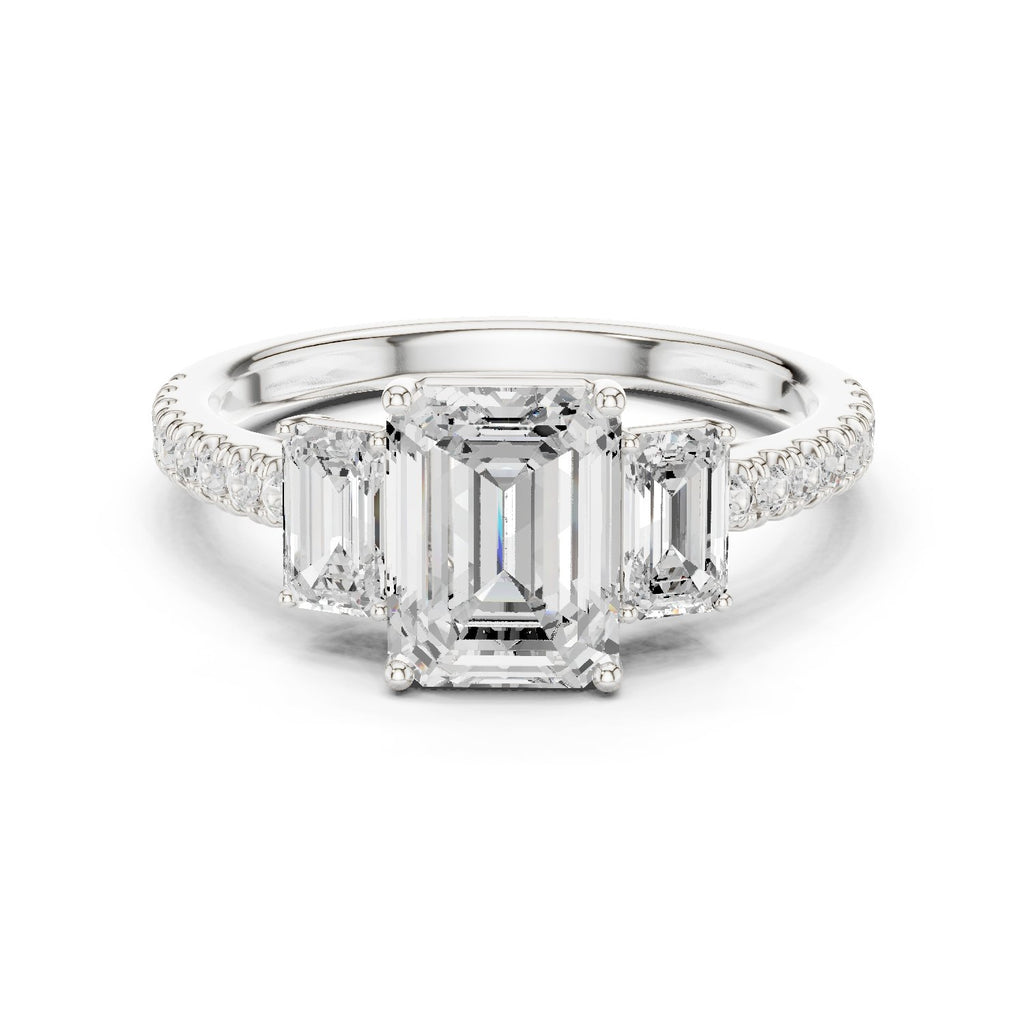 Classic Geometric Diamond Engagement Ring