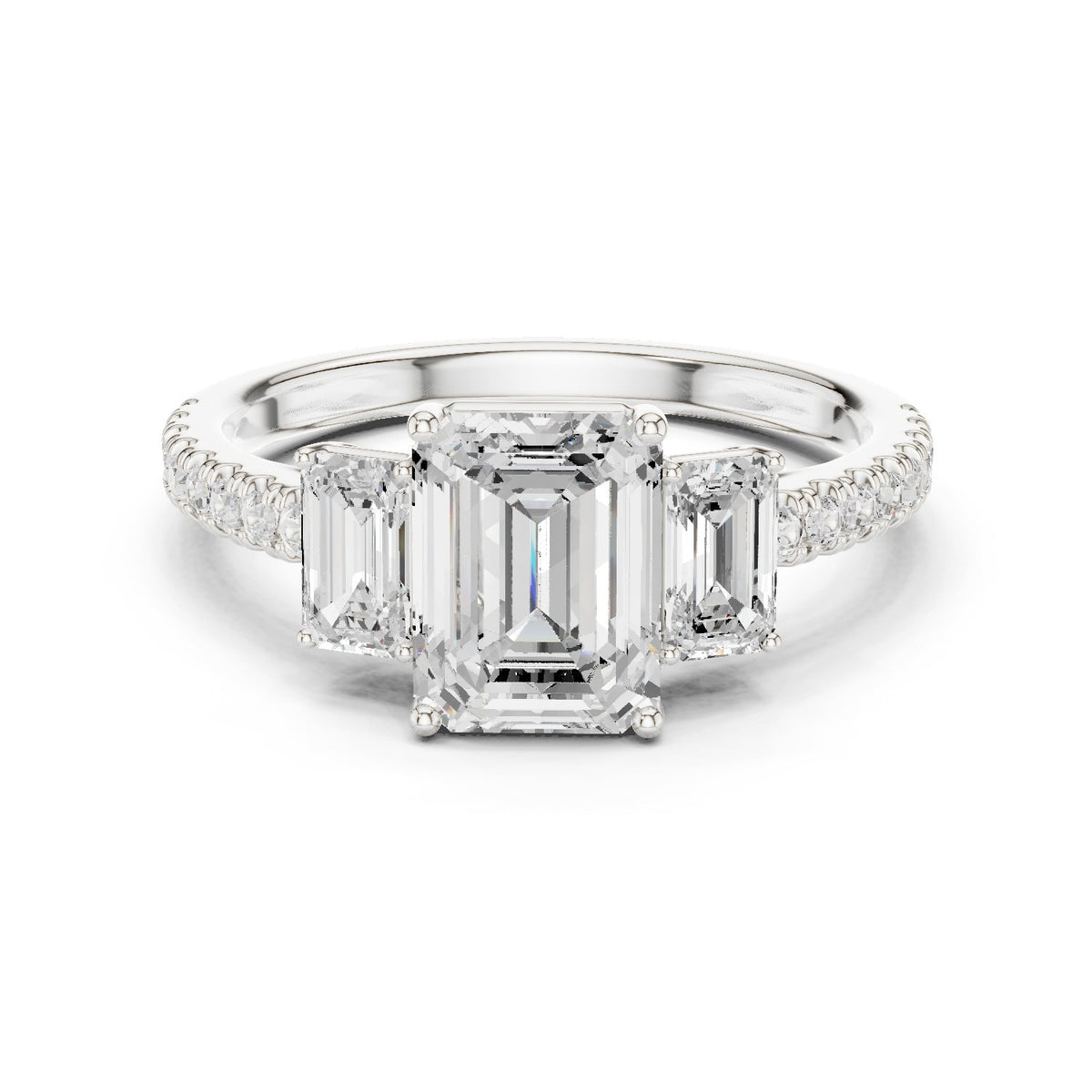 Classic Geometric Diamond Engagement Ring