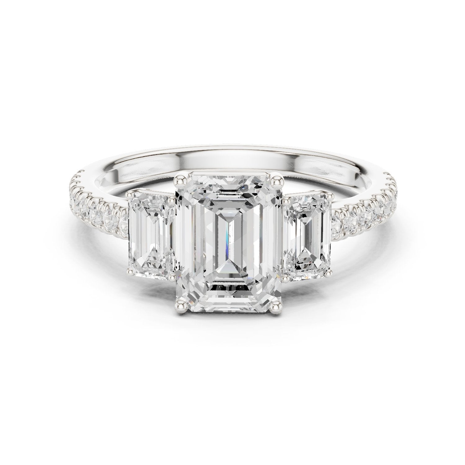 Classic Geometric Diamond Engagement Ring