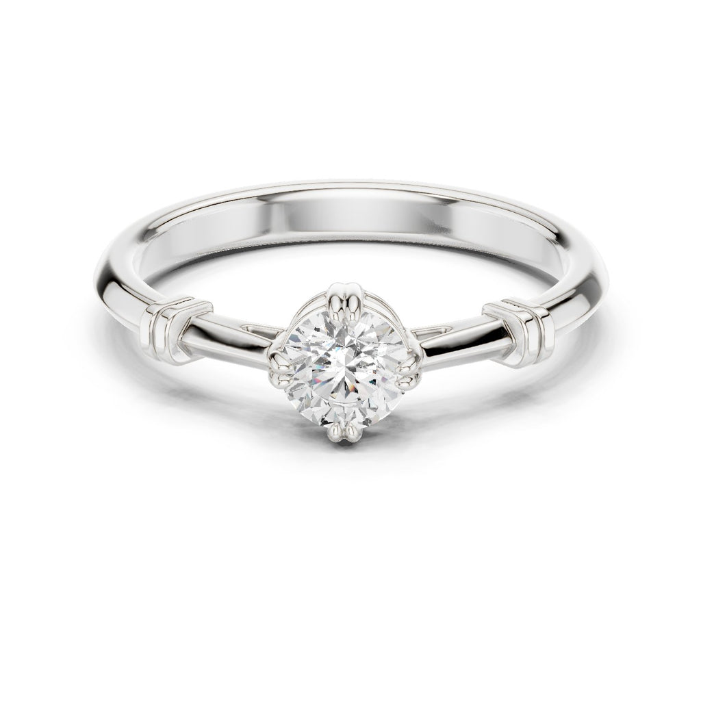 Sovereign Floral Diamond Engagement Ring