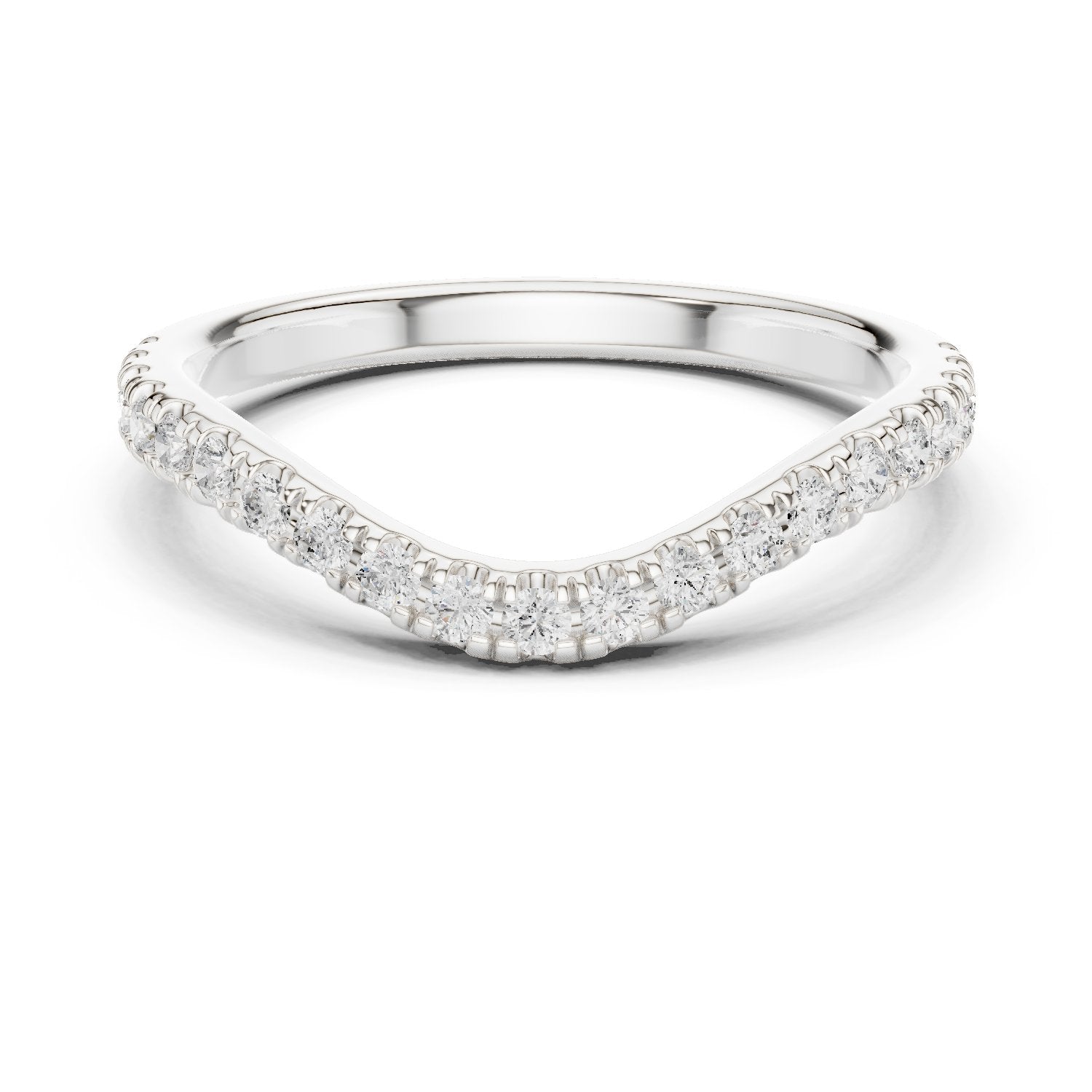 Graceful Milgrain Diamond Engagement Ring